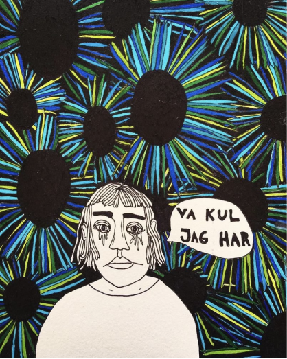 a girl who says
        'what fun I'm having'
